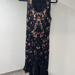 Givenchy Paris Floral Print Ruffle Dress Size 40 (US 4)